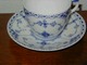 Royal Copenhagen Blue Fluted Half Lace, Coffee Cup and Saucer 
Dec. Number 1/756 
The cup diameter is 7.5 cm.