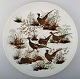 Nils Thorsson, Royal Copenhagen large earthenware/faience dish with pheasants # 
1066/5371.