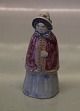 L. Hjorth Bornholm L.Hjorth miniature lady standing in pink national dress ca 
9.5 cm