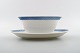 Blue Fan Royal Copenhagen porcelain dinnerware. 
2 pcs. Oval sauce boat on fixed base, no. 11550.