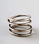 Bent Knudsen Sterling Silver ring in modern stylish danish design, 1960s.