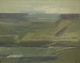 Knud Nedergaard, modernist landscape. Oil on canvas.