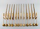 Skultuna, Sweden. A set of 12 brass candlesticks. Model 1607. 
