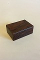 Klitgaard Box of Rosewood with loose Lid and Silver inlay