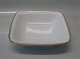 229 Salad bowl, square (medium) 20 x 20 cm B&G Minuet White form, saw tooth gold 
rim, form 601

