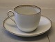 102 Cup and saucer 1.25 dl (305) B&G Minuet White form, saw tooth gold rim, form 
601