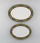 Gianni Versace for Rosenthal. 2 oval "Gold Ivy" serving dishes.