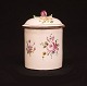 A lidded faience jar. Signed Marieberg, Sweden, 1771. H: 9cm