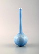 Gunnar Nylund for Rørstrand. Rare narrow necked porcelain vase in blue shades. 
1950