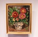Oil painting on canvas with floral motif in gold painted frame signed Vantore.
5000m2 showroom.