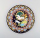 Rare hand-painted Rosenthal Bjørn Wiinblad Christmas plate from 1976. "Angel 
with trumpet".
