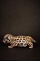 Royal Copenhagen porcelain figurine, small young jaguar, design by Jeanne Grut.
RC #4659