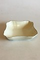 Royal Copenhagen Creme Curved with Gold (Pattern 1235) Square Bowl No 1522