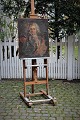 Decorative old painter easel in wood with a super fine ...