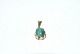 Elegant pendant with malachite stone 14 carat gold