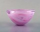 Kosta Boda, Sweden. Light holder in pink and clear art glass. Late 20th century.