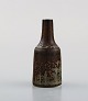 Carl-Harry Steel cock for Rörstrand / Rørstrand. Miniature vase in glazed 
ceramics. Beautiful glaze in brown shades. 1950
