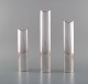 Lino Sabattini (b. 1925, d. 2016), Italiy. Three modernist vases in silver 
plated metal. Ca. 1960.
