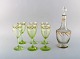 L'Art presents: 
Emile 
Gallé 
(1846-1904). 
Six early and 
rare wine 
glasses and 
carafe in 
mouth-blown 
light green ...