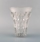 Early René Lalique "Feuilles" vase in art glass with leaves in relief. Ca. 1934.
