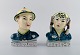 Goldscheider, USA. Two rare figures in hand-painted porcelain. Asian couple. 
Mid-20th century
