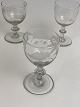 Oak leaf glass from Holmegaard glassworks, wine 
glass approx. 10 centimeters high