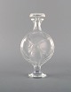 Lalique flacon in clear and frosted art glass. 1980s.
