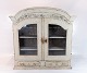 Grey painted hanging glass cabinet in gustavian style from around 1820. 
5000m2 showroom.
