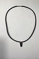 Georg Jensen Leather Cord with Sterling Silver Pendant No 423