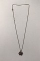 Georg Jensen Sterling Silver Necklace with Pendant No 263 with garnet