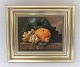 Bing & Grondahl. Porcelain painting. Design by J.L. Jensen. The Fruits (1833). 
Size including frame, 40 * 34 cm. Produced 7500 pieces. This has number 756