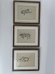 3 dog pictures by Cecil Aldrin (1870-1935), 
vintage print, reproduction, signed in print