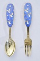 A. Michelsen Christmas spoon and Christmas fork 1953
