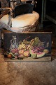 Antique "Still life" oil painting painted on canvas with fruits. The painting is 
dated 1919. 36x58cm.