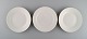 Royal Copenhagen. Salto Service, White. Three plates. 1960s.
