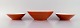 Kenji Fujita for Tackett Associates. Three bowls in porcelain. Dated 1953-56.
