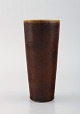 Rörstrand vase in glazed ceramics. Beautiful glaze in brown shades. 1960s.
