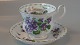 Coffee cup with saucer "February" Royal Albert MonthlyEnglish StelFlower motif: VioletsSOLD