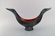 Maxime Fillon (1920-2003), France. Giant bowl in glazed stoneware. Beautiful 
glaze in gray and red shades. Dated 1956.
