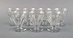 Baccarat, Frankrig. Syv Tallyrand glas i klart mundblæst krystalglas. Midt 
1900-tallet.
