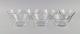 Baccarat, Frankrig. Syv skylleskåle i klart mundblæst krystalglas. Midt 
1900-tallet.
