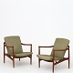 Roxy Klassik presents: Jacob Kjær / Jacob KjærPair of easy chairs with solid teak frame, upholstered in ...