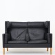 Roxy Klassik presents: Børge Mogensen / Fredercia FurnitureBM 2192 - 2-seater Coupe sofa in black leather and ...