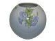 Bing & Grondahl, 
Round vase with light blue flowers