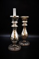 Large antique candlestick in poor man's silver ...