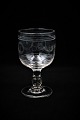 Old French souvenir wine glass with engraved writing ...