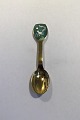 A. Michelsen Christmas Tea spoon 1983  Gilded Sterling Silver with enamel