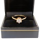 A diamond ring in 14k gold, 0,85 ct. TW - VVS