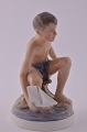 Dahl Jensen figurine 1245 Boy with sail boat