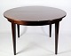 Rosewood dining table designed by Omann Jun. A / S, model no. 55 from around the 
1960s.
Dimensions in cm: H: 71 Dia: 120
Great condition
